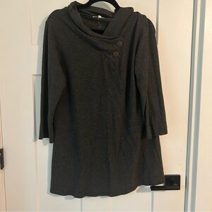 Indigo Soul Dark Gray Cowl Neck Top